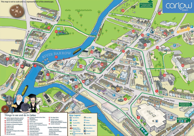 Map of Carlow Town